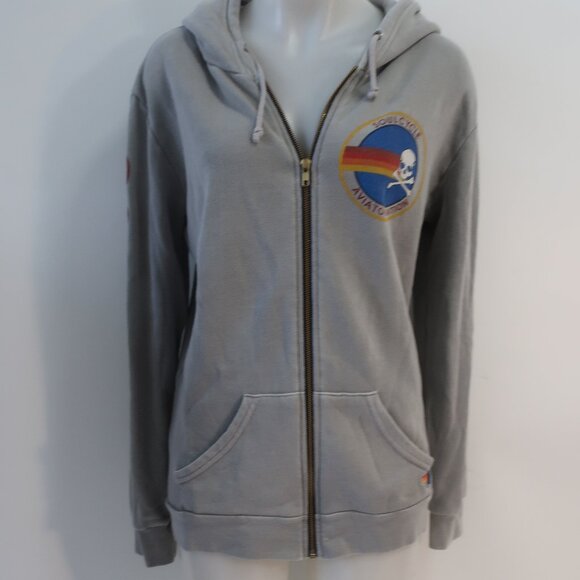 Womens Aviator Nation x Soulcycle Gray Rainbow Full Zip Hoodie L - Picture 7 of 15